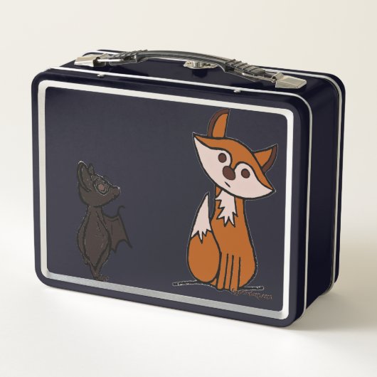 figdewdrops Fig Fox & Blinky Bat Lunch Box (Achterkant)