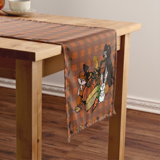 figdewdrop's herfst gingham tafelloper (Voorbeeld)