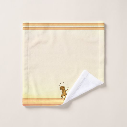 figdewdrops Juggling Squirrel Bath Towel Set (Gant de toilette)