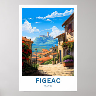 Figeac Frankrijk Reisprint Poster