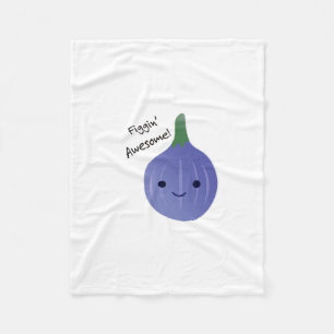 figgin Geweldige Fig Pun Fleece Deken