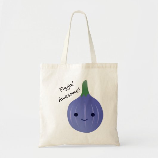 figgin Geweldige Fig Pun Tote Bag (Voorkant)