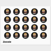 Figgin Lit Funny Figgy Pudding Pun Dark BG Ronde Sticker (Vel)