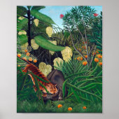 Fight Between A Tiger And A Buffalo Henri Rousseau Poster (Voorkant)
