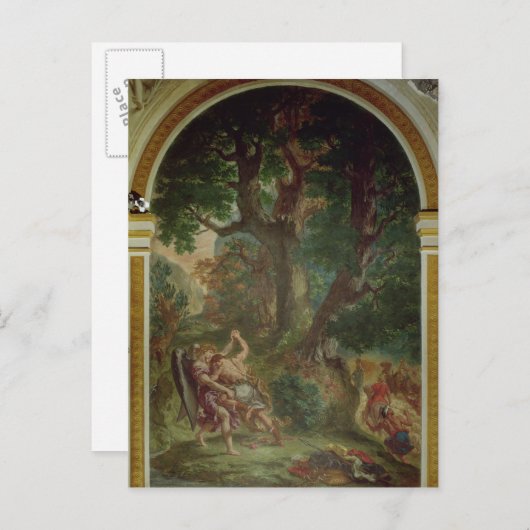 Fight between Jacob and the Angel, 1850-61 Briefkaart (Voorkant / Achterkant)