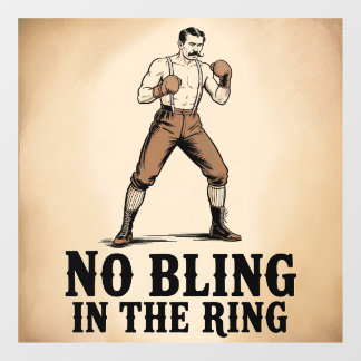 Fight Club - Geen Bling in de Ring Raamsticker