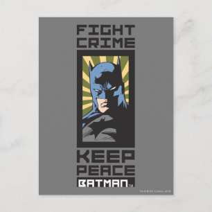 Fight Crime - Keep Peace - Batman Briefkaart