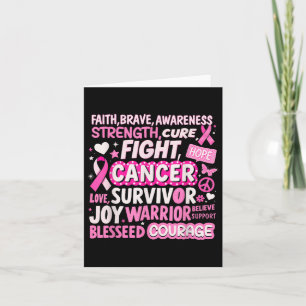 Fight Cure Borstkanker Bewustzijn Woorden van Stre Kaart