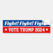 Fight Fight Pro Donald Trump 2024 Bumpersticker (Voorkant)