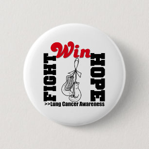 Fight Hope Win - Lung Cancer Ronde Button 5,7 Cm
