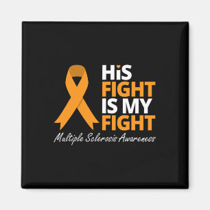 Fight is mijn gevecht MS Awareness Sinaasappel Rib Magneet