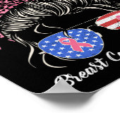 Fight Is My Fight Borstkanker Bewustzijn Pink Rib Poster (Hoek)