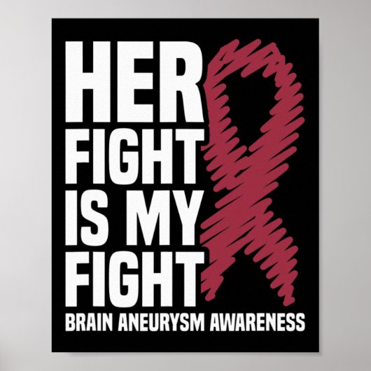 Fight is My Fight Brain Aneurysm Awareness 1 Poster (Voorkant)