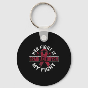 Fight is My Fight Brain Aneurysm Awareness 2 Sleutelhanger