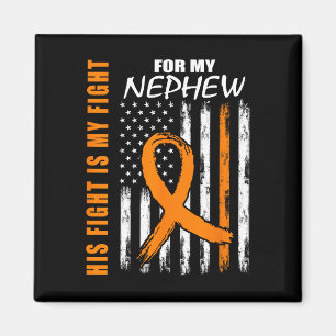 Fight is My Fight Nephew Leukemie Awareness Flag G Magneet