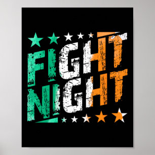 Fight Night Boxing MMA of Boxing Fan thema Poster