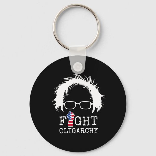 Fight Oligarchy Sanders And Aoc Freedom Us Anti Tr Sleutelhanger (Voorkant)