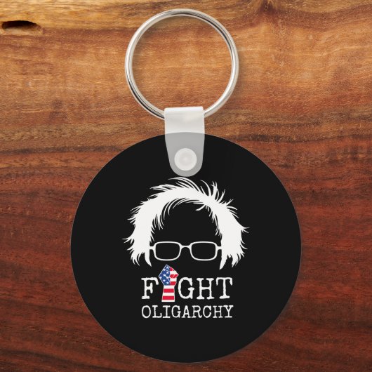 Fight Oligarchy Sanders And Aoc Freedom Us Anti Tr Sleutelhanger (Voorkant)