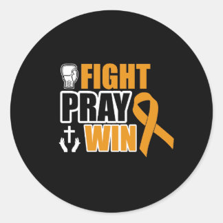 Fight Pray Win Appendix Kanker Ronde Sticker