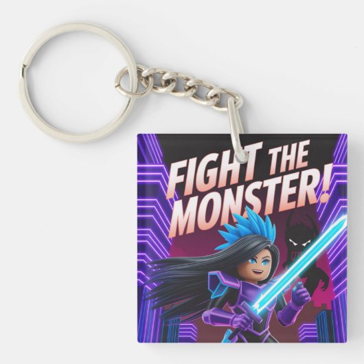 Fight the monster sleutelhanger (voorkant)
