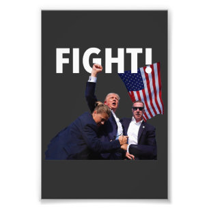 Fight Trump 2024 overleefde schot op verkiezingsbi Foto Afdruk