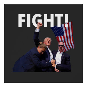 Fight Trump 2024 overleefde schot op verkiezingsbi Perfect Poster