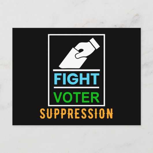 Fight Voter Suppression - Election Design Briefkaart (Voorkant)