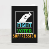 Fight Voter Suppression - Election Design Kaart (Voorkant)