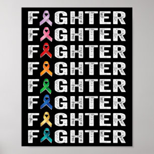 Fighter Cancer Survivor bewustzijn wereldkanker da Poster