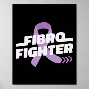 Fighter Fight Fibromylagia Verhogen Bewustzijn Mem Poster