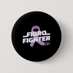 Fighter Fight Fibromylagia Verhogen Bewustzijn Mem Ronde Button 5,7 Cm