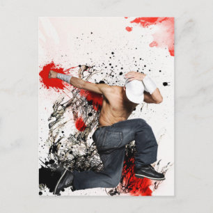 Fighter Hip hopdanser Briefkaart
