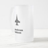 Fighter Jet American Badass Matglas Bierpul (Voorkant links)