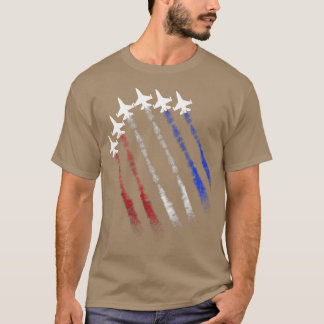 Fighter Jet American Flag Patriot op 4 juli Art. T-shirt