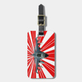 Fighter Jet Bagagelabel (Voorkant verticaal)
