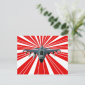 Fighter Jet Briefkaart (Staand voorkant)