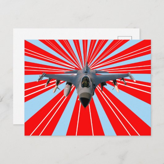 Fighter Jet Briefkaart (Voorkant / Achterkant)