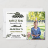 Fighter Jet Invitations Anniversaire Danger avec p (Devant)