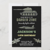Fighter Jet Invitations Anniversaire Danger Zone D (Devant)