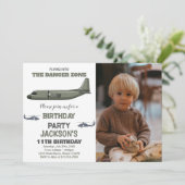 Fighter Jet Invitations Anniversaire Green Dark Ph (Debout devant)