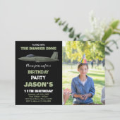 Fighter Jet Invitations Anniversaire Green Dark Ph (Debout devant)