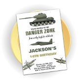 Fighter Jet Invitations Anniversaire Zone de dange
