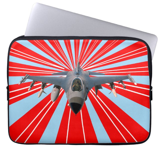 Fighter Jet Laptop Sleeve (Voorkant)