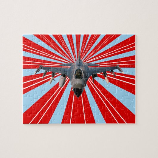 Fighter Jet Legpuzzel (Horizontaal)