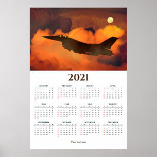 Fighter Jet Sunset 2021 Agenda Poster