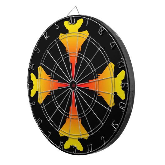 Fighter Jets Metal Cage Black Dartboard Dartbord (Voorkant Rechts)
