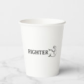 Fighter mug papieren bekers (Achterkant)