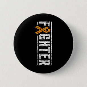 Fighter Oranje lint Leukemie Bewustzijn Kanker PA Ronde Button 5,7 Cm