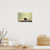 Fighter Pilot Helmet en handschoenen op tafel Poster (Keuken)