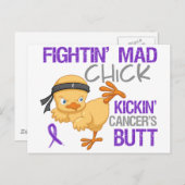 Fightin Chick GIST Cancer Briefkaart (Voorkant / Achterkant)
